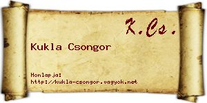 Kukla Csongor névjegykártya