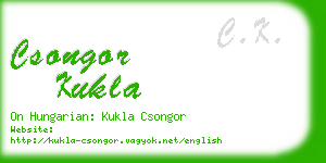 csongor kukla business card